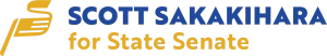 Campaign logo for Scott Sakakihara for state senate